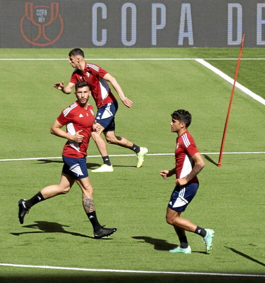 El equipo entrenó por última vez en La Cartuja.