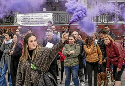 Concentración en Bilbo contra la violencia machista.