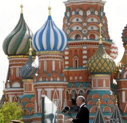 Discurso del presidente ruso en la Plaza Roja.