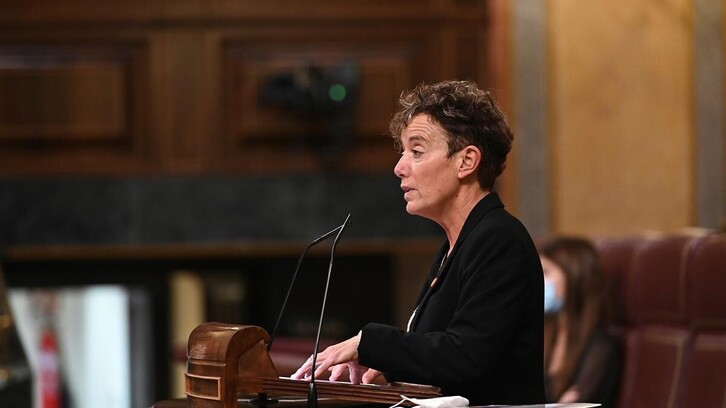 Bel Pozueta, durante un debate en el Congreso.