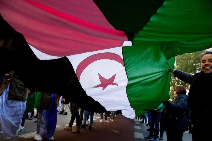 Marcha en Madrid a favor de los derechos del Sahara Occidental.