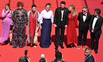 El equipo de ‘La Chimera’, con Alice Rohrwacher e Isabella Rossellini.  