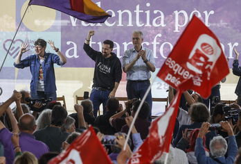 Cierre de campaña de Unides Podem-Esquerra Unida en València, con Pablo Iglesias.