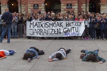 Una movilización contra la violencia machista en Eibar, en una imagen de archivo.