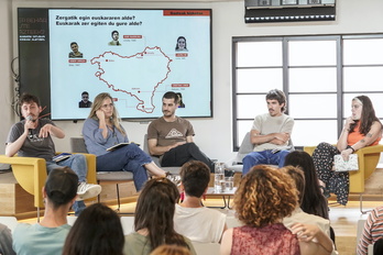 Asier Urkiza, Cristina Oses, Odei Barroso, Carlos Martinez eta Laura Ré.