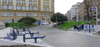 Aparatos instalados en el parque donostiarra de Sagües, uno de los recogidos en la aplicación.