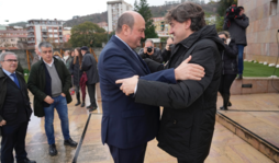 Andoni Ortuzar y Eneko Andueza, durante el funeral de Rodolfo Ares a inicios de este año. testua aldatu Egilea: H. BILBAO Agentzia: Europa PRESS