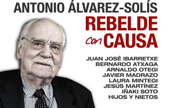 Cartel del homenaje que se tributará a Antonio Álvarez-Solís en Bilbo.