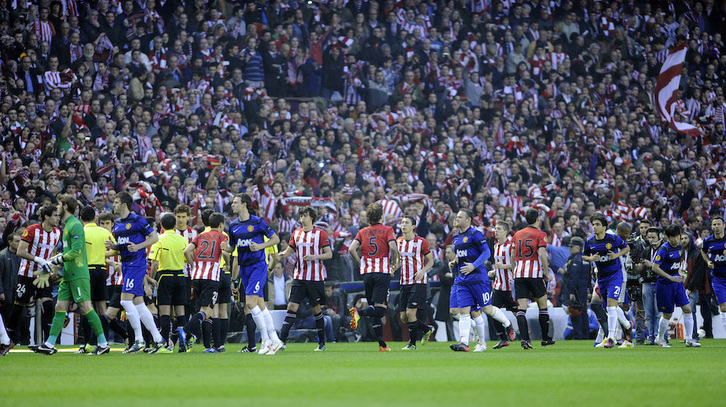 El Athletic se impuso en la eliminatoria de Europa League disputada en 2012 ante el Manchester United.