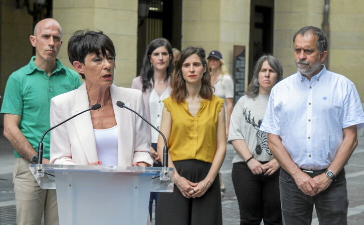 Maddalen Iriarte, candidata de EH Bildu en Gipuzkoa, en una reciente comparecencia.