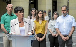 Maddalen Iriarte, candidata de EH Bildu en Gipuzkoa, en una reciente comparecencia.