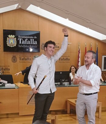 Xabier Alcuaz, nuevo alcalde de Tafalla por EH Bildu.