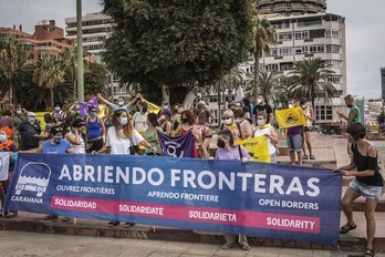 Foto de archivo de la caravana Abriendo Fronteras.