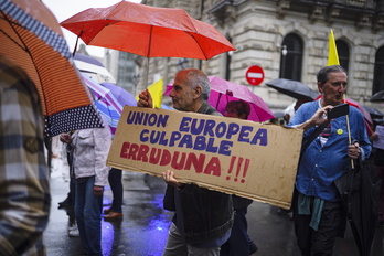 Errefuxiatuen egunean Bilbon egindako manifestazioa.