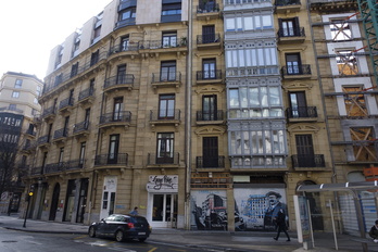 Un edificio de Donostia, en una imagen de archivo. 