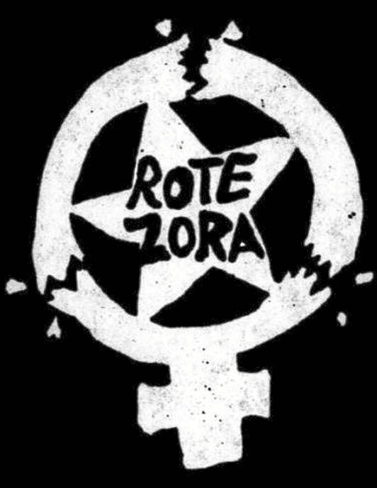 Gerrilla urbano feministaren logoa irudian, ondoren aldarrikapen eta ekintzetarako erabili zutena.