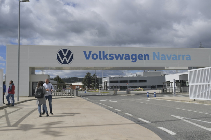 Imagen de archivo de la puerta principal de acceso a la planta de Volkswagen Nafarroa.