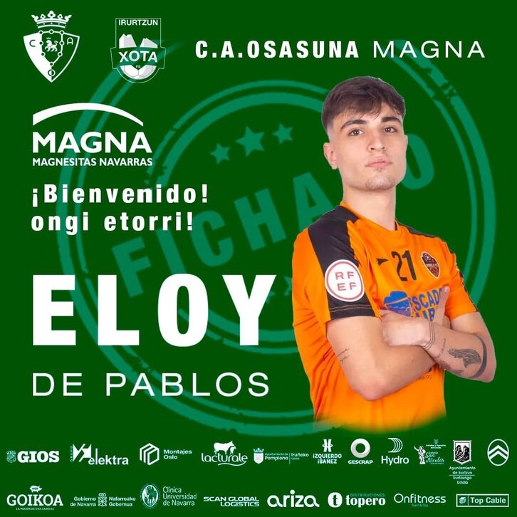 El joven Eloy De Pablos llega decido por Inter Movistar.