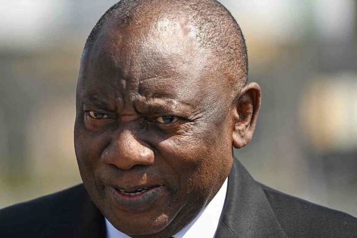 Cyril Ramaphosa, a su llegada a San Petersburgo el pasado 17 de junio.