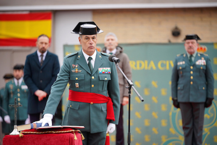 Jose Antonio Mingorance Sánchez, en su toma de posesión como general de brigada jefe de Zona del País Vasco