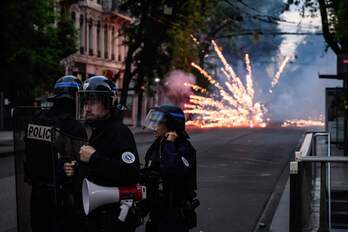 Imagen de las protestas en Lyon.