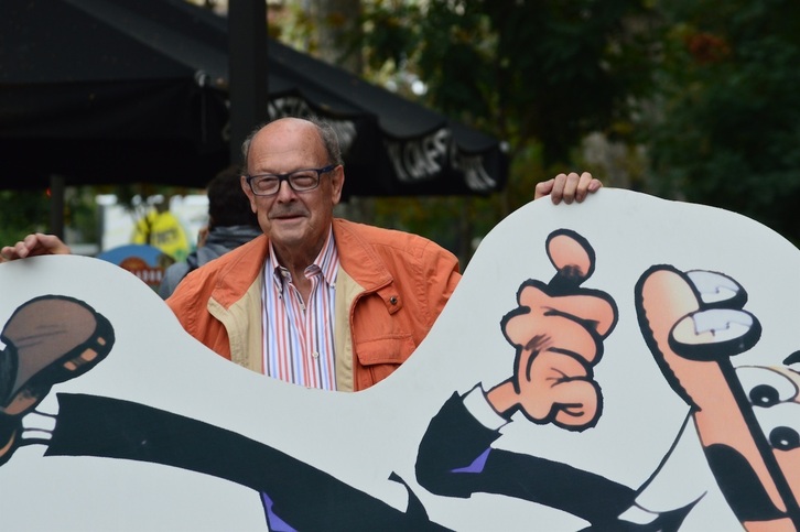 Francisco Ibáñez, en una presentación en Barcelona.