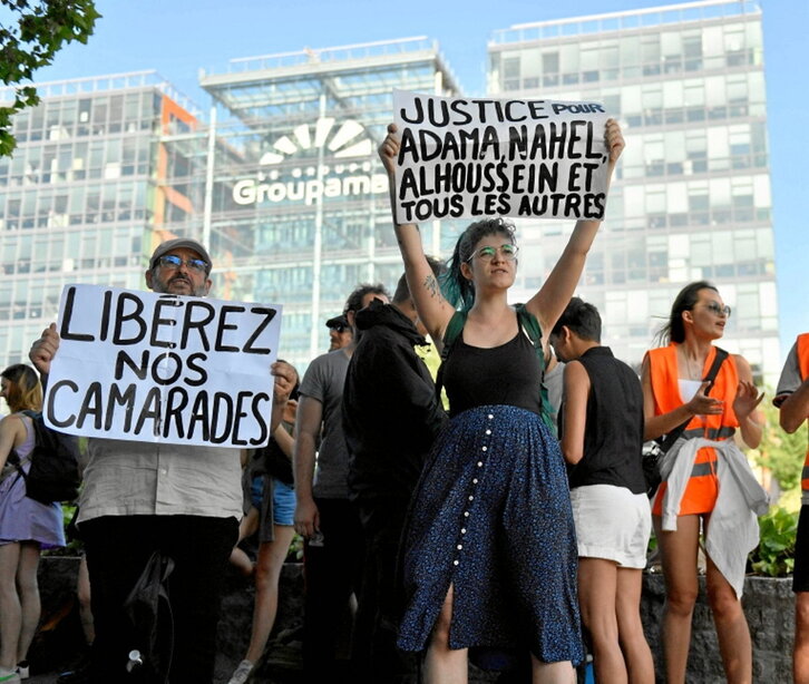 Protesta en Nanterre, el pasado lunes.