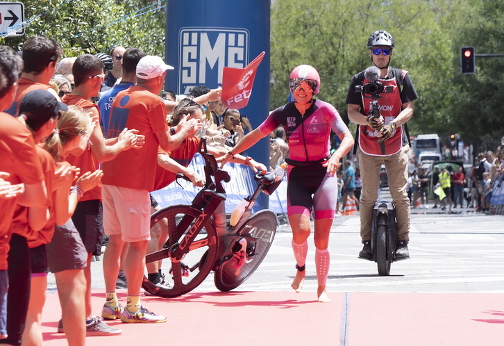 Un momento del Ironman de Gasteiz.