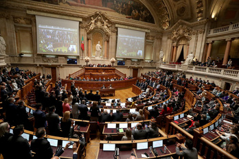 Sesión del Parlamento portugués, en una imagen de archivo. 