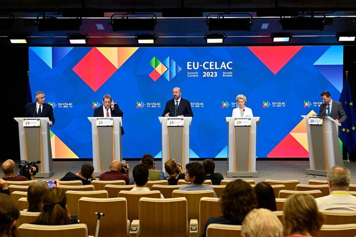 Comparecencia final de la Cumbre UE-Celac, celebrada en Bruselas.