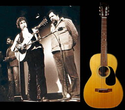 Guitarra con la que Bob Dylan actuó el 9 de mayo del 74.