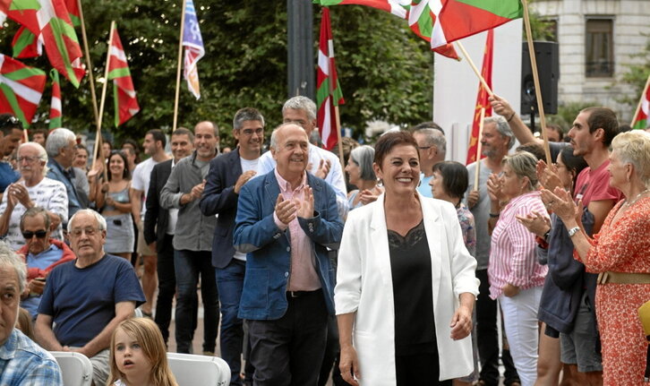 EH Bildu celebró en Donostia el acto principal de cierre de campaña.