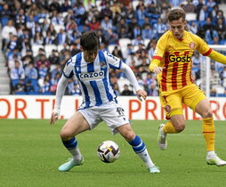 Silva en el último partido ante el Girona en Anoeta.