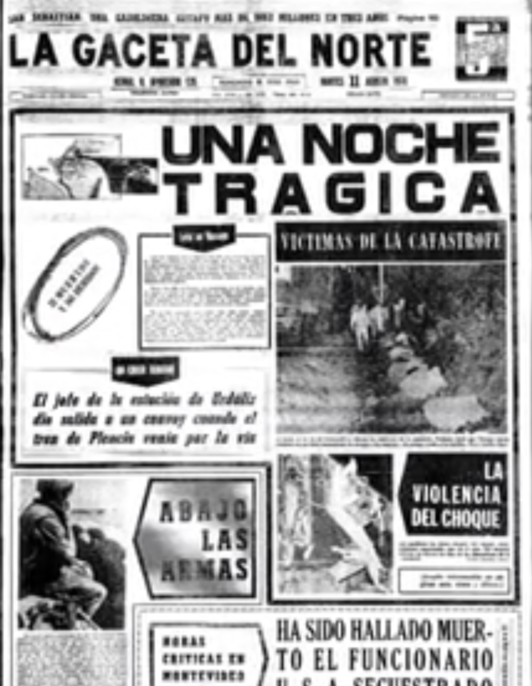 «La gaceta del norte» egunkariaren azala.