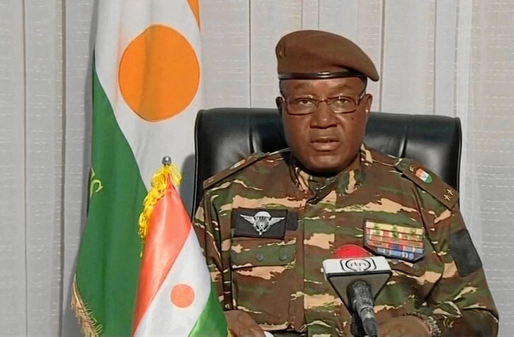 El general Abdourahamane Tchiani, exjefe de la Guardia Presidencial, autoproclamado nuevo jefe de Estado de Níger tras el golpe.