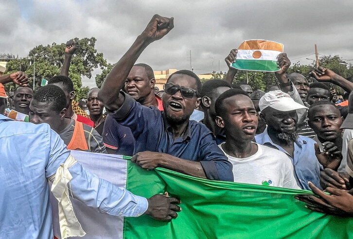 Manifestantes en Niamey, en el día de la independencia de Níger.