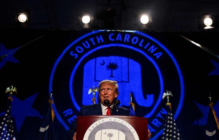 Acto de Donald Trump este sábado en Carolina del Sur. 