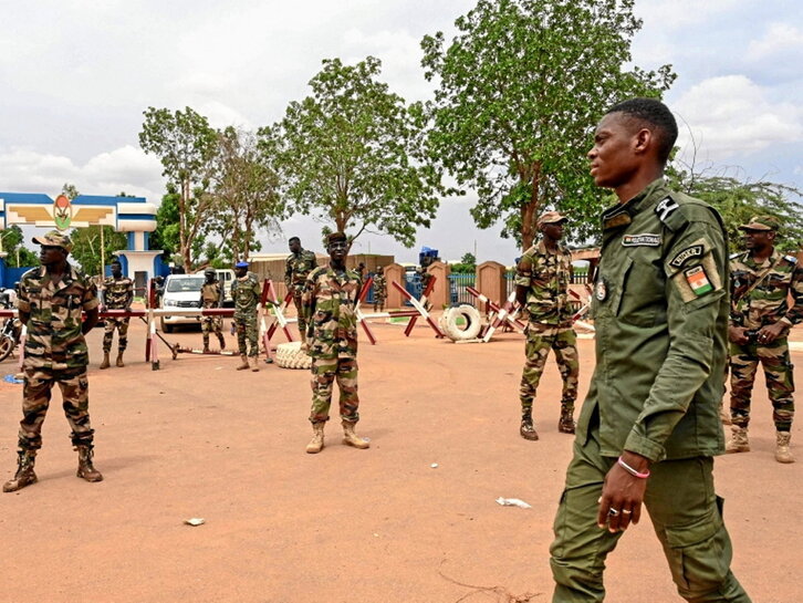 Soldados nigerinos en Niamey.