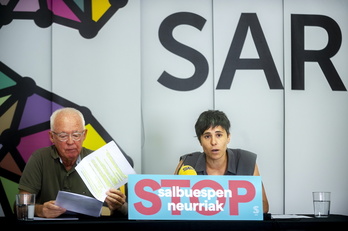 Joseba Azkarraga y Nahikari Iturbe han presentado el diagnóstico y las demandas de Sare.