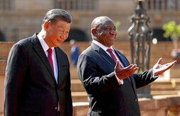 Cyril Ramaphosa eta Xi Jinping, Hegoafrikako eta Txinako presidenteek.