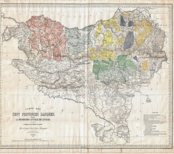 Bonaparte printzearen euskalkien mapa.