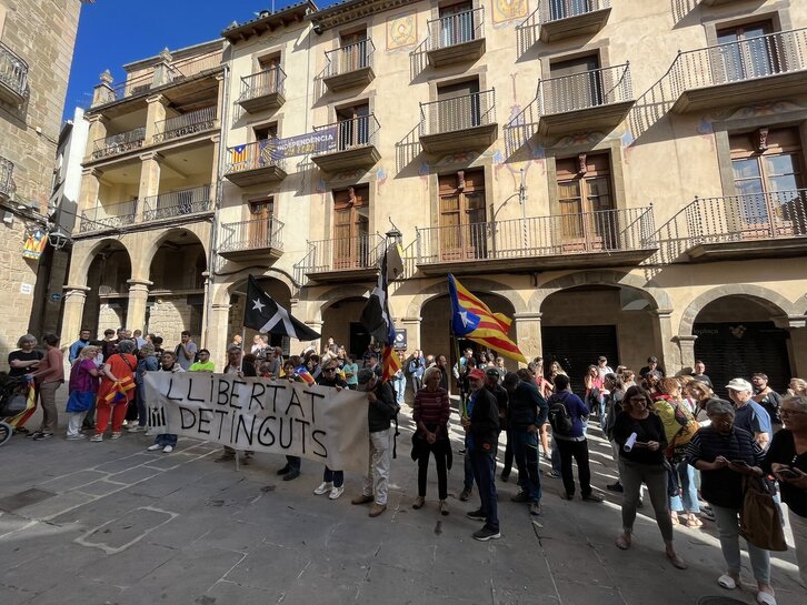 Concentración celebrada este lunes en Solsona.