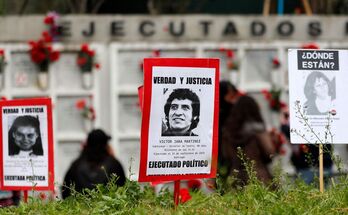 Imagen de Víctor Jara en el Cementerio General de Santiago de Chile. 