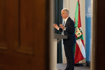 Iñigo Urkullu, el martes en el inicio de curso del Gobierno de Lakua, en Donostia.