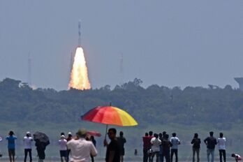 Lanzamiento desde el centro de Sriharikota en el estado de Andhra Pradesh.