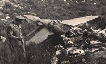 Inagen de archivo de los restos del avión siniestrado