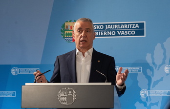 El lehendakari Iñigo Urkullu, en el arranque del curso politico en Donostia.