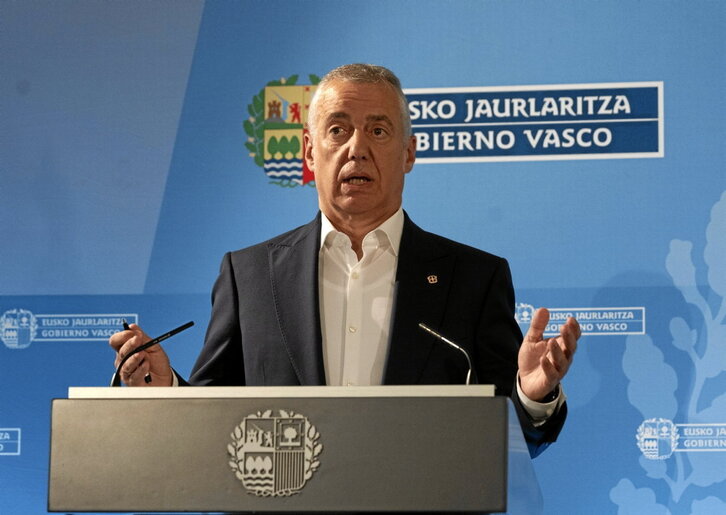 El lehendakari Iñigo Urkullu, en el arranque del curso politico en Donostia.