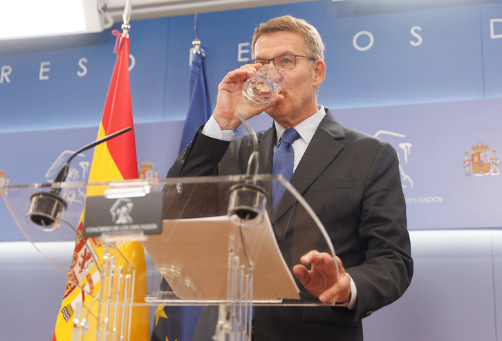 El candidato del PP, en una comparecencia esta semana en el Congreso.