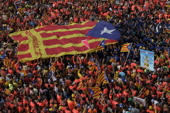 Imagen de la movilización que tuvo lugar en la Diada del año pasado.